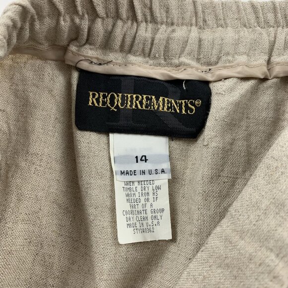 Vintage Requirements Natural Linen Wrap Maxi Skirt 14 USA Made - Picture 3 of 5